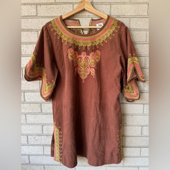 Ivy Jane Embroidered Corduroy Brown Tunic | Boho Indie | Small - Picture 1 of 5